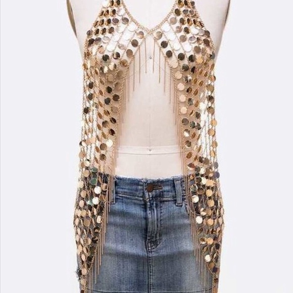 Gold Coin Top Coachella - Picture 3 of 6